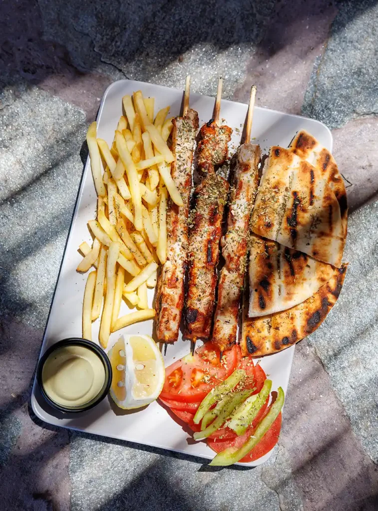 Griekse keuken specialiteiten - Souvlaki