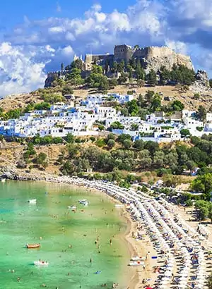 Leukste badplaatsen Griekenland: Lindos, Rhodos